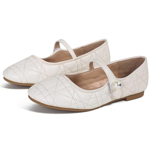 LUXINYU Mary Jane Shoes for Women Fashion Argyle Upper Round Toe Hook and Loop Ankle Strap Ballet Flats Comfortable Work Flats Daily Dress Shoes