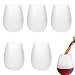 5 Pcs Copas De Vino Silicona,Copas De Vino Irrompibles De Silicona Stemless Wine Glasses Copas De Vino De Silicona Vasos Plegables De Silicona De Calidad Alimentaria Para Exteriores, Viajes, Camping
