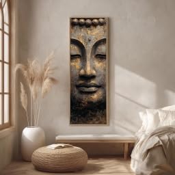 Art du visage zen pour habiller un mur de méditation élancé
