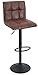 Casa Padrino Designerskie krzesło barowe vintage brązowe - stołek barowy - meble restauracja hotel