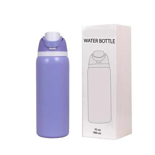 Image of Stainless Steel Water Bottle 32 oz with Flip Lid and Carry Loop (Ultra-Violet, 960 ml)