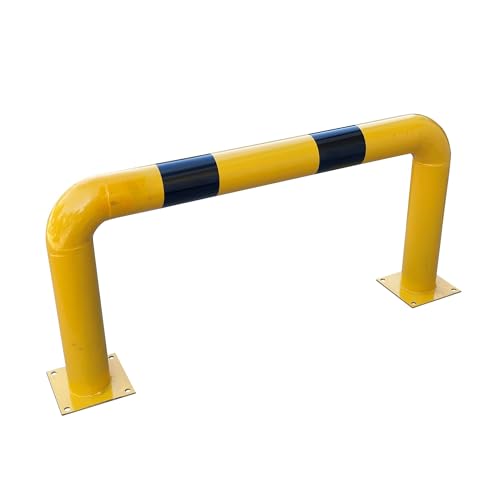 Sandbaggy High Profile Machine Safety Guard (24" H x 48" L) - Fixed Industrial Barrier Guards - Vehicle Impact Protection - Yellow Finish (1)