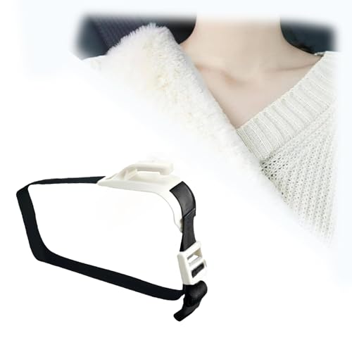 Bump Strap Adjuster for Seat Comfort,Lock-Type Strap-Seat Adjuster, Car Seat Belt Covers for Seat Cushions White