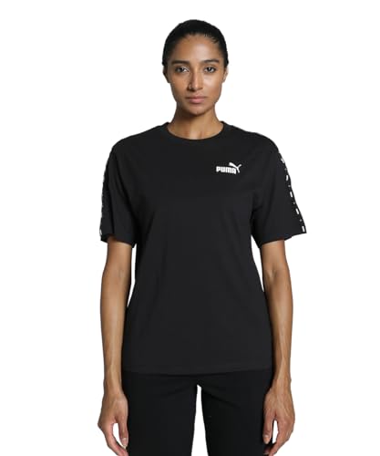 T-Shirt Ess Tape PUMA Femme Coupe Ajustée Anti-Frottement en Coton