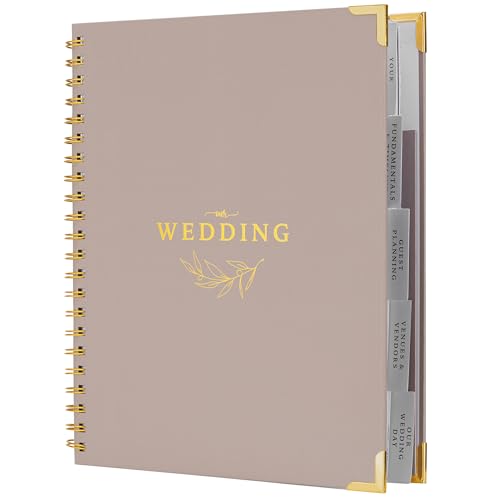 Your Perfect Day Wedding Planner Book and Organizer - Wedding Planner Book - Bridal Planning Binder with Countdown Calendar - Bride Gifts - (Meadow Gold)