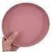 Ipetboom Spill Silicone Dinner Plate with Suction Base for Elderly and Disabled Easy to Clean Spill Scoop Dish for Independent Feeding Pink