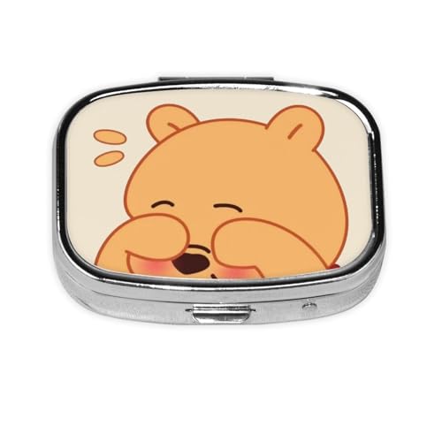 ピルケース くまのプーさん 薬ケース 携帯用 ピルボックス 小型 おしゃれ ピルケース 薬入れ 薬箱 飲み忘れ防止 老人 子供 小物入れ 錠剤入れ 旅行に便利コンパク