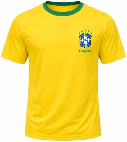 Camiseta Dry Masculina Brasão Futebol Brasil Ouro Seleção Copa Do...