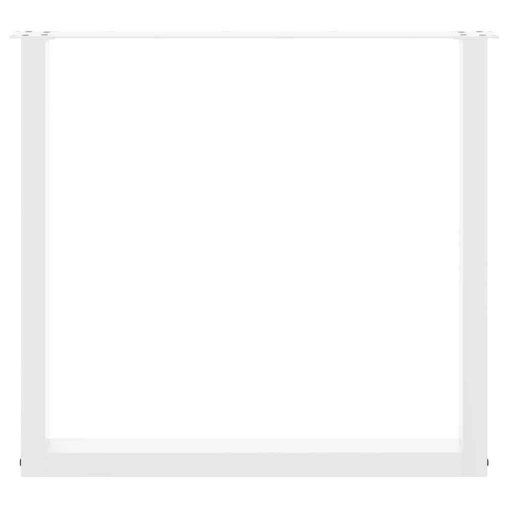 Gambe da Tavolo per Tavolino e Panca, Supporti per Mobili in Metallo a Forma di U con Livellatori Regolabili, Staffe Preforate e Viti per Progetti Fai da Te (80 x (72-73) cm)
