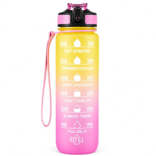 Image of Water Bottles Sipper Bottle For Adults, Kids,Unbreakable Motivational Water Bottle Time Mark Sipper With Straw & Time For Gym Office School Home Water Bottle for Kids