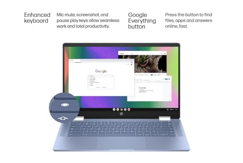 Image of HP Chromebook X360 14b 2-in-1 Laptop (14 inch FHD Touchscreen, Intel N100, 4GB RAM, 64GB eMMC + 64GB SD Card) Home & Students, HD Webcam, Long Battery Life, Thin & Light, Wi-Fi, IST Pen & HUB, Chrome OS