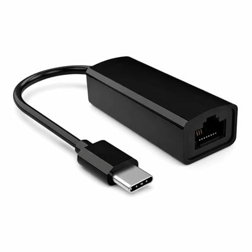 SALAN Type-c to Ethernet Adapter, 1000Mbps Gigabit RJ45 LAN Network Adapter, Plug and Play Type-c Wired Internet Adapter for MacBook Pro, Dell XPS, Laptop, Tablet, Black