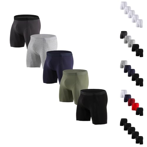 Calzoncillos bóxer para hombre en pack de 5 unidades de algodón elástico