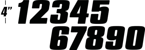 Dirt Digits DD43B-9 Black 4" High-Gloss Precision Die Cut Vinyl Number 9, 3 Pack