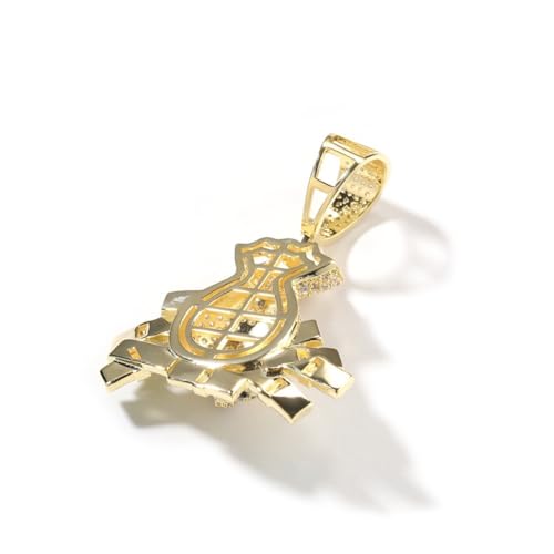 Giffor Hiphop Jewelry Personality Pendant Necklace For Men 18K Gold Plated Miami Chains Rapper Necklace Women Joyas,3mm/24'4