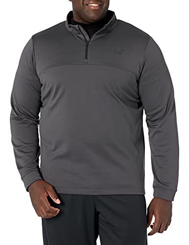 Amazon Brand - Peak Velocity Men's Quantum Fleece 1/4 Zip Athletic-Fit Top