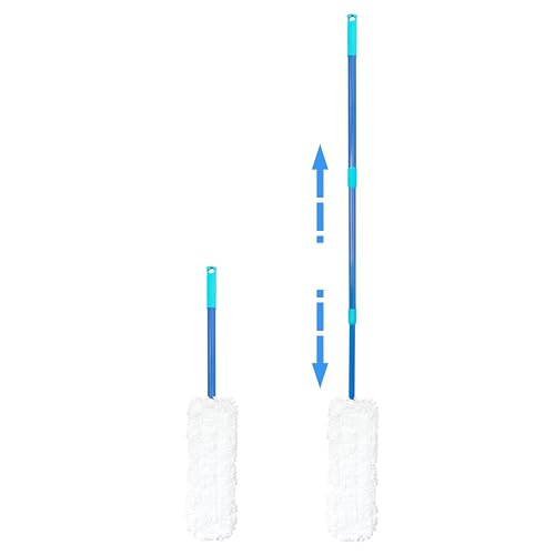 Miniatura 3 de Spontex Fregona Extra Flat Mopa Versátil De Microfibras Para Superficies Secas Y Húmedas Longitud Ajustable 80-140 Cm Limpia Suelos Laminados, De Madera Y Baldosas 2 Recambios