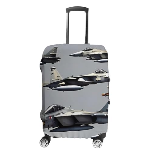 Carry on Luggage Cover Aircraft Fighter Jets Suitcase Covers for Luggages Tsa Approved Travel Luggage Sleeve Protector Elastic Suitcase Protector Anti-Scratch Washable Fits 19-30 Inch Case -M