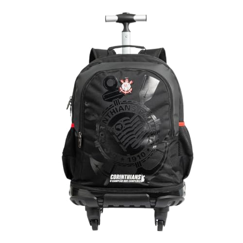 Mochila de Costas e com 4 Rodinhas Corinthians Escolar Faculdade Viagem Timão