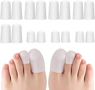 16 Pcs Gel Toe Protectors, Silicone Toe Cover Protector for Wen & Women Running, Walking, Prevent Blister, Corn, Calluses, Sore Toes, Hammer Toes Prevent Friction Injury