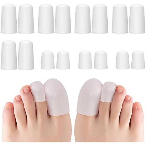 16 Pcs Gel Toe Protectors, Silicone Toe Cover Protector for Wen & Women Running, Walking, Prevent Blister, Corn, Calluses, Sore Toes, Hammer Toes Prevent Friction Injury Cover