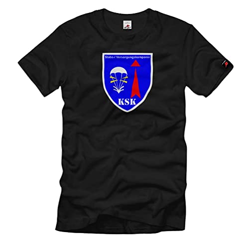 T-shirt KSK Stabs 1819 noir forces spéciales companie d'approvisionnement XXXXXL