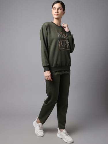 Image of Mack Jonney Fleece Printed Tracksuit for Women-SW 44 LOWER 002-P-V-140