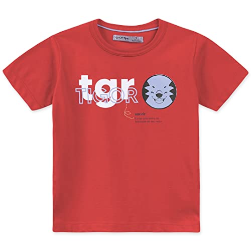 Camiseta Menino tigor t. tigre Vermelha