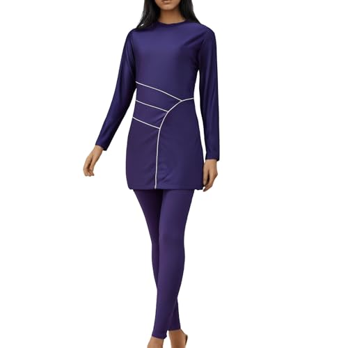Maillot de bain musulman 3 pièces noir avec hijab et short long ample pour femme musulmane