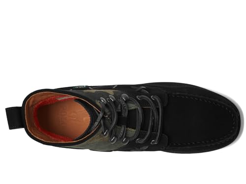 Polo Ralph Lauren Men's Ranger Mid Camo Suede Boot Black/Camo 8 Medium2