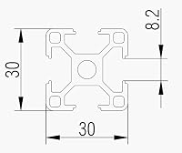 12 StückNut 8 30x30 Zuschnitt 900 mm Nutprofil Alu-Profil – Ansicht 4