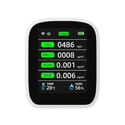Detector de Gas, Monitor de Calidad del Aire 8 en 1, medidor multifunción de formaldehído y CO2.