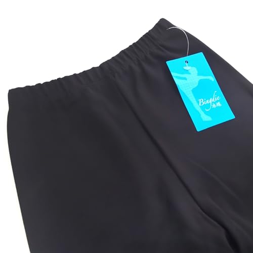 LIUHUO Schwarze Eislaufhosen für Männer.Eiskunstwettbewerb Trainieren Jungen Skating Hosen