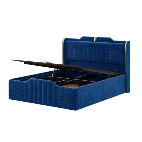 Image of Wakefit Velura Queen Size Hydraulic Storage Upholstered Bed