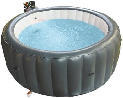 Inflatable hot tub 70.8″*27.9″ Portable spa Pool Outdoor spa for 2-3 People with Cover Equipped with 6 Colors of Light Beads