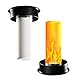 2 PCS Solarleuchten Ersatz Top, Garten Solarleuchten Ersatzteile mit LED Solar Flammen Lampe, Solar Glühbirnen für Draußen IP65 Wasserdicht Solarlampen Ersatzdeckel für 8.5CM Gartenlaternen