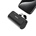 Produktbild TESSAN Power Bank USB C, 5000mAh Mini Powerbank 10,5W, Externe Akkus für Phone und Pad, Externe Akkus Klein Eingebauter USB C Stecker, Anwendbar auf Reisen Geschäftsreise, Schwarz