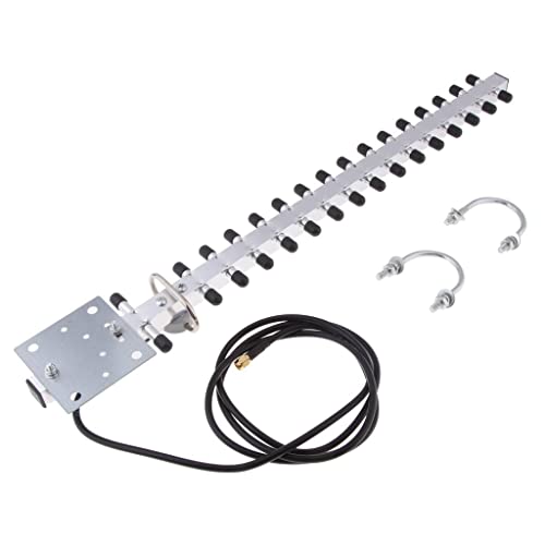 Almencla 1,5 m 2,4 GHz 25 DBI Antena direcional sem fio Yagi WLAN WiFi de alto ganho