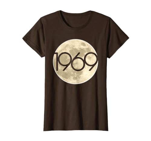 50th Anniversary Apollo 11 1969 Moon Landing T-Shirt, Women, Brown, Large