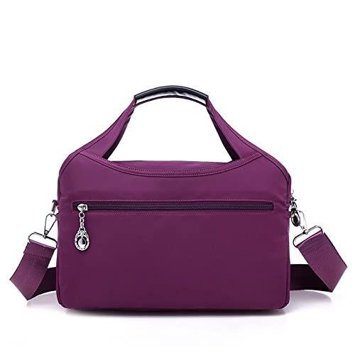 Shoulder Bags Nylon Women Ladies Handbags Waterproof Female Shoulder Bag Designer Crossbody Bags for Teenager Girls(Purple)3