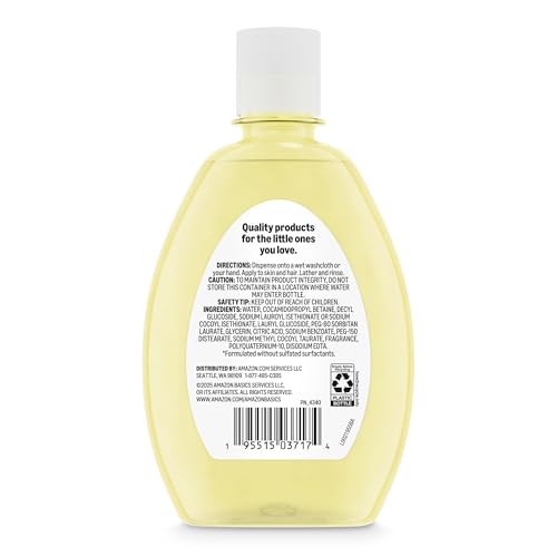 Amazon Basics Tear-Free Baby Hair and Body Wash, Lightly scented, 13.6 Fluid Ounce, 1-Pack, Packaging May Vary - image 5