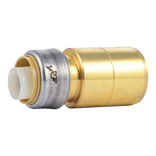SharkBite 1-1/2 Inch x 1 Inch CTS Fitting Reducer, Push to Connect Brass Plumbing Fitting, PEX Pipe, Copper, CPVC, PE-RT, HDPE, UXL124128