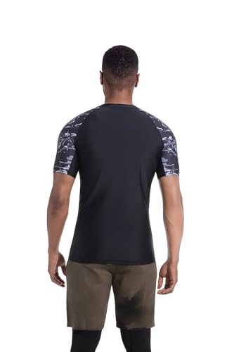 Men's Rash Guard T-Shirts UPF 50+ Baselayer Short Sleeve Skins Compression Performance Fit Tee3