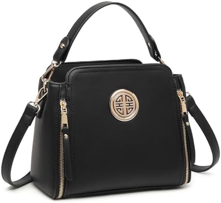 Miss Lulu Women's Shoulder Bag Handbag Crossbody Bags Handbag Girls PU Leather Top Handle Bag