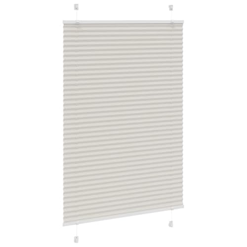 Store plissé zébré en polyester robuste au design gris épuré - 4