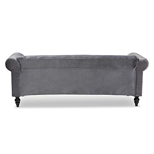 Baxton Studio Sofas, Grey/Black #TOP3