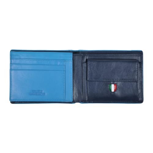 Wallet 100% Leather 123223, Blue, Standard, Contemporary, Blue, std, Contemporary3