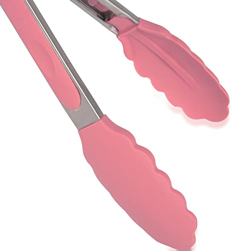 Jogo de Utensílios de Cozinha Em Silicone Kit 7 Peças Rose Espátula Colher Fouet Suporte Organizar
