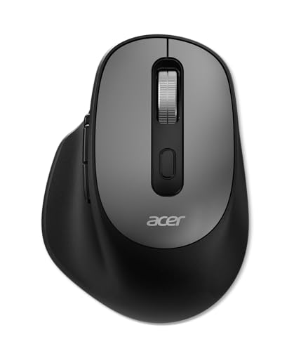 Image of Acer Mouse 570 Wireless with Triple Mode Connectivity, Track-On-Glass Optical Sensor, Up to 6K DPI, Silent Click Design, USB-C, Bluetooth, 2.4Ghz RF, Windows, Mac, Chrome - Black