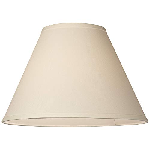 Sela Antique Large White Linen Empire Shade 6.5x15x10.75 (Spider) by Springcrest - Used condition - Image 3